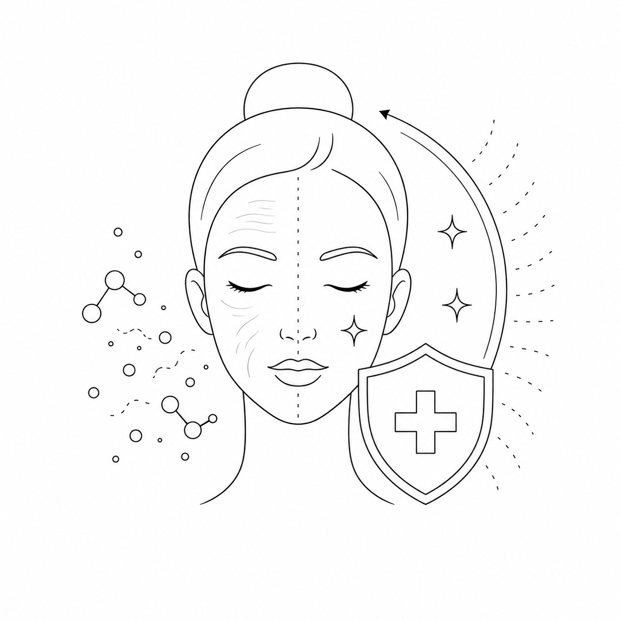 oxidative-stress-ageing-protection-outline-icon