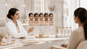 Infographic icon for customized skin tone treatment planning