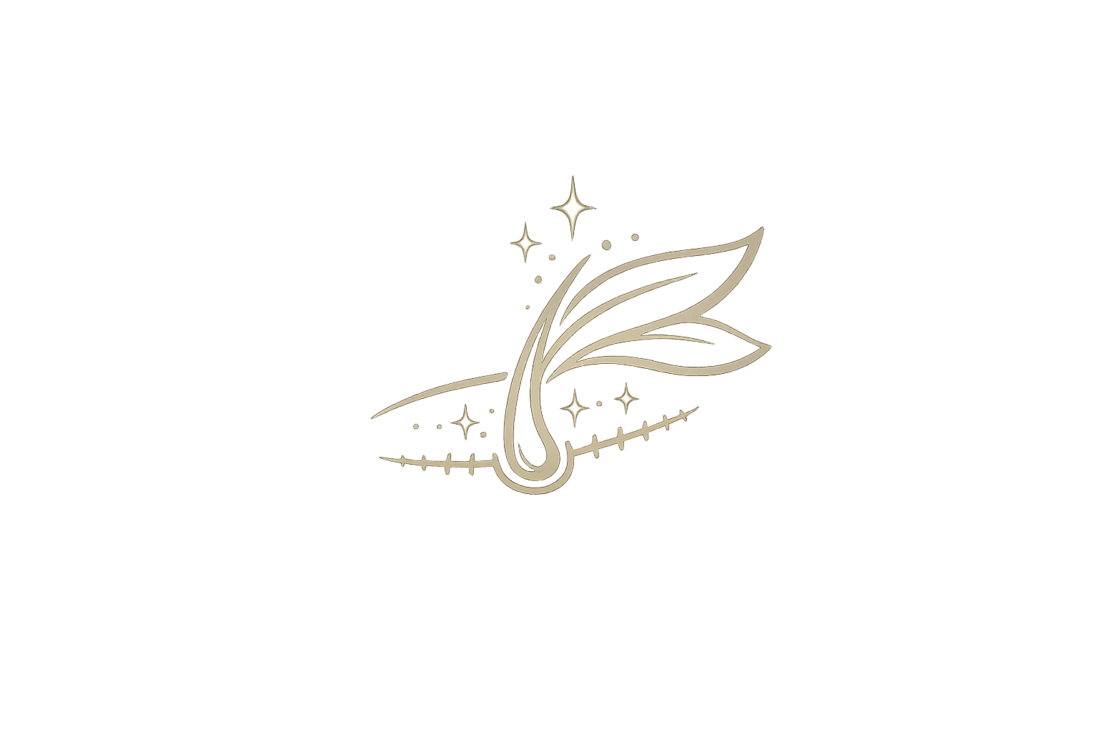 Icon of a hair strand growing over scar tissue representing DHI scar concealment