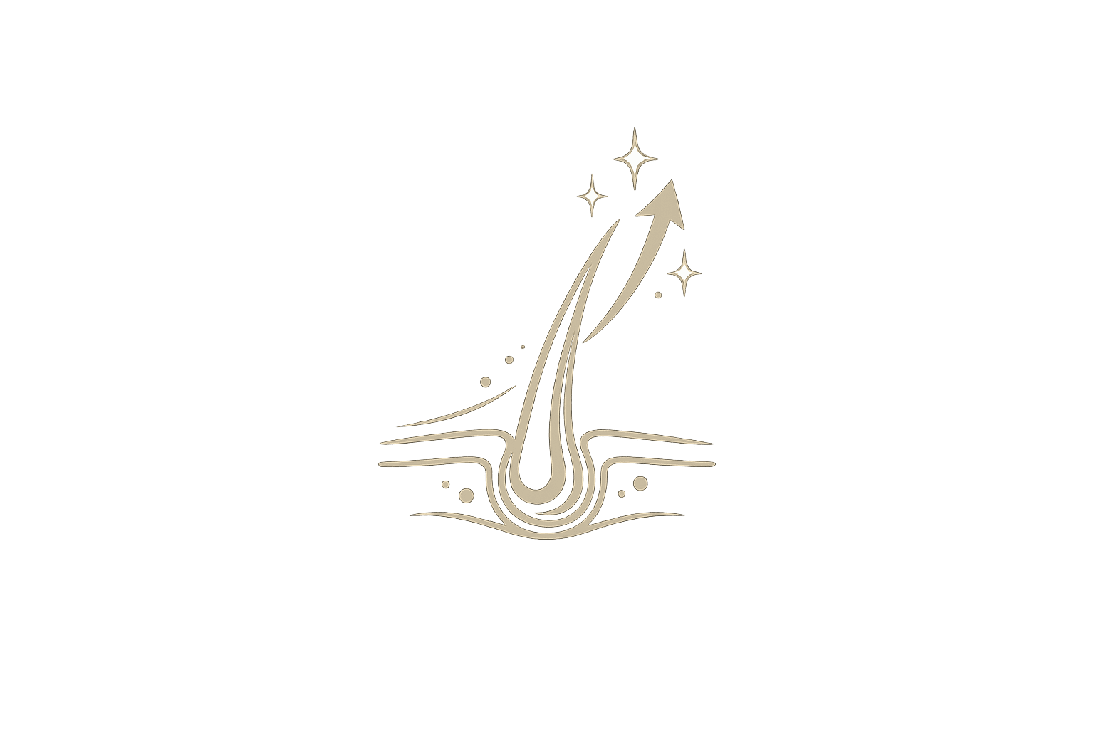 Icon of a single hair graft representing facial hair transplant precision