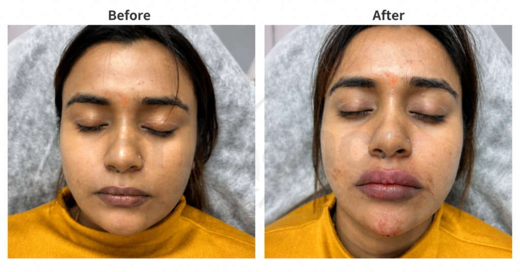 Lip Filler Transformation Treatment by Brilliance Cosmcoare Skin, Hair & Weightloss Clinic in DN Nagar, Andher, Mumbai