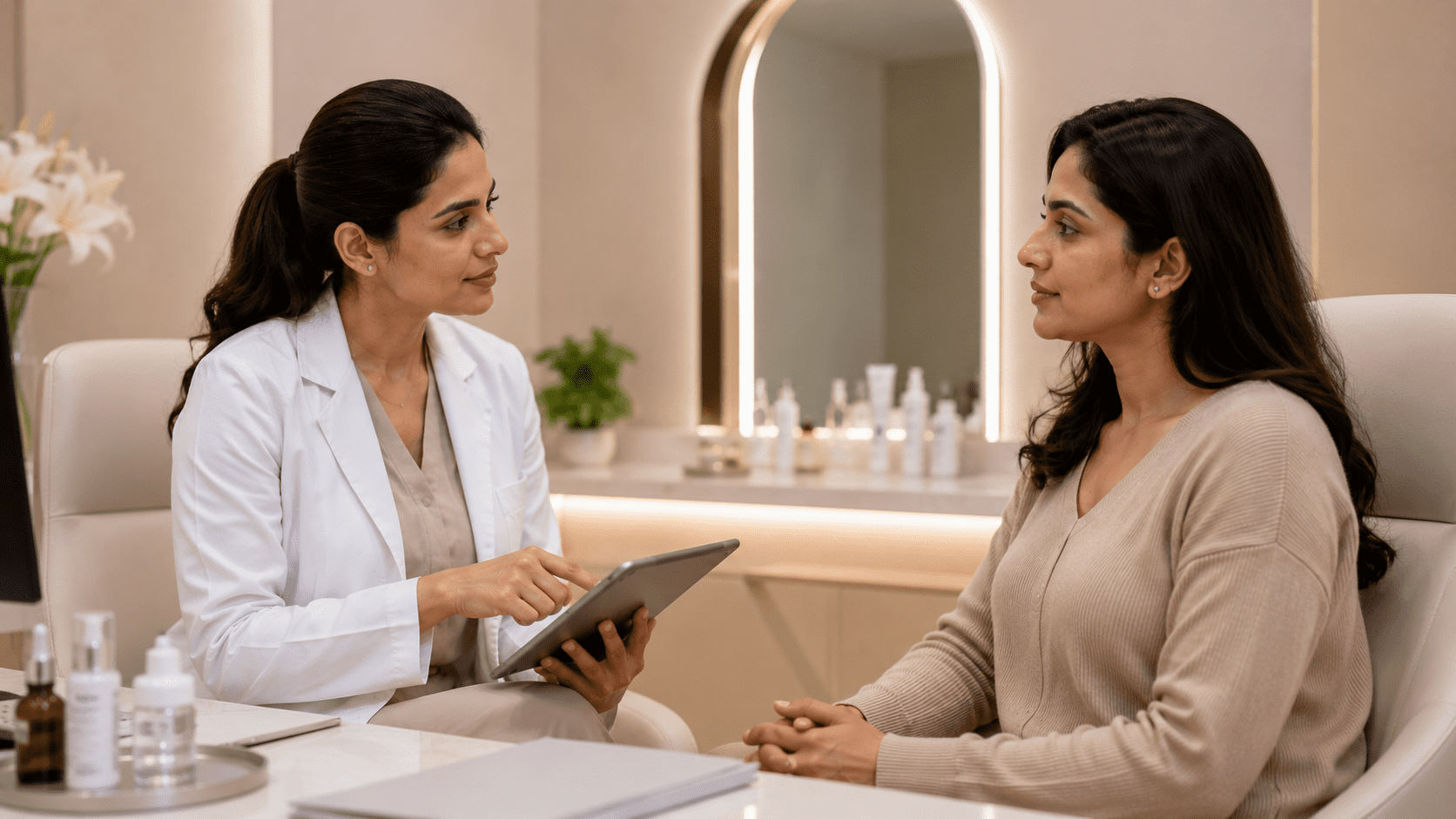 Isotretinoin medication representing a 6-month deferral contraindication for chemical peel treatment