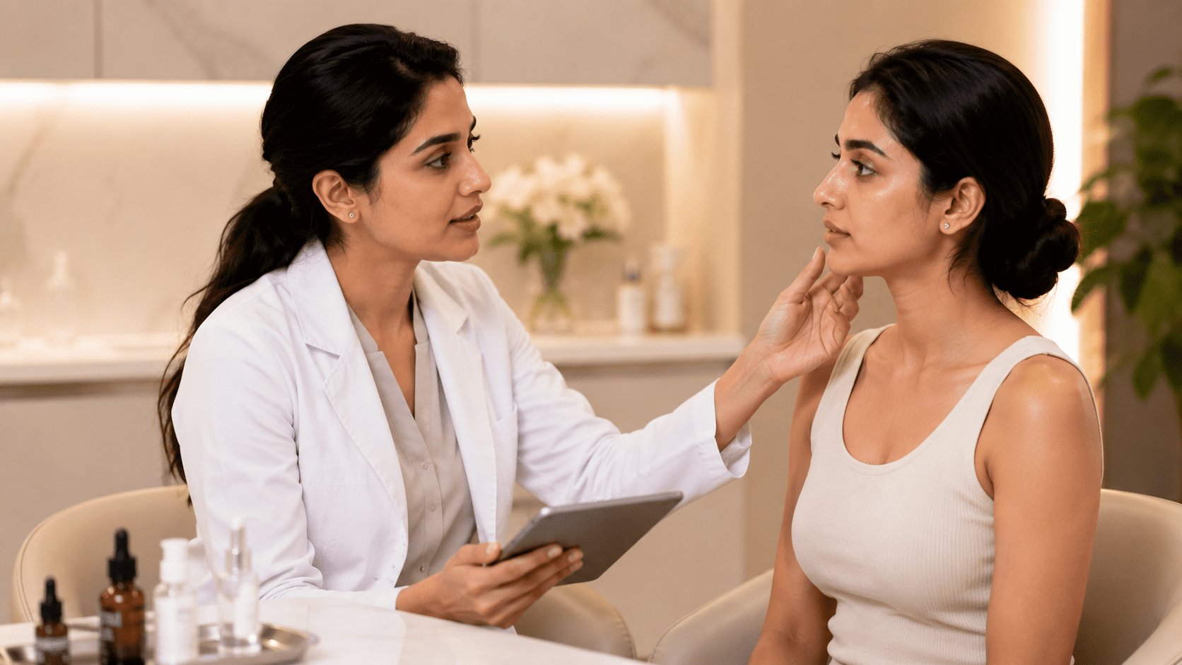 Skin with active eczema or dermatitis on treatment area listed as contraindication for chemical peel