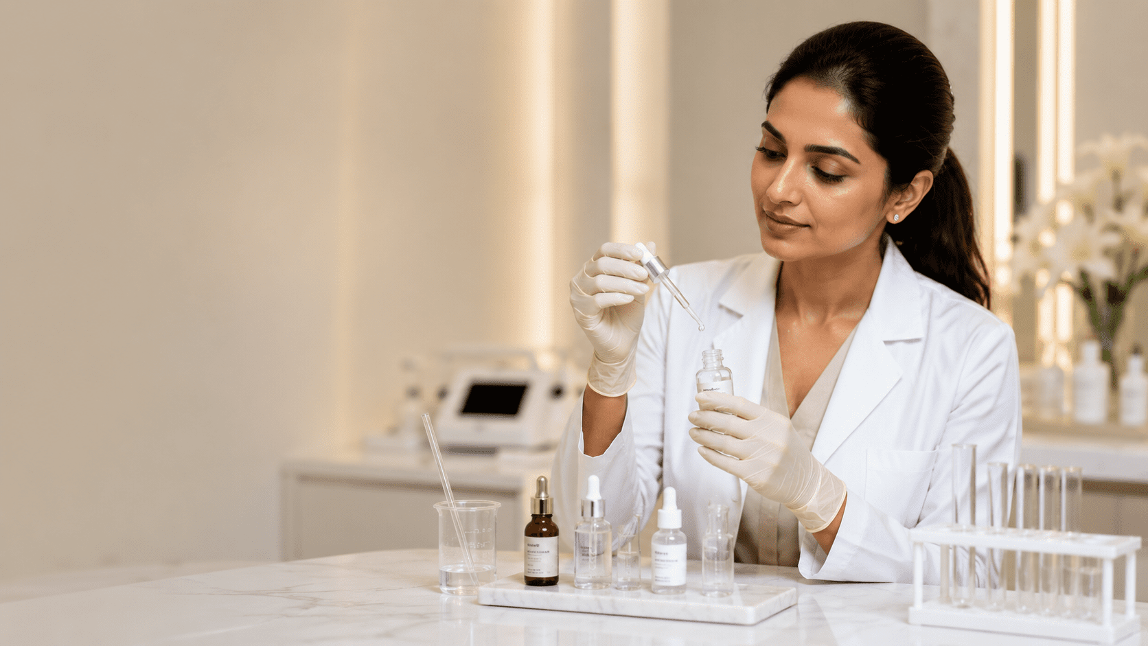 Prescription retinoid and tyrosinase inhibitor pre-conditioning products used before medium-depth chemical peel